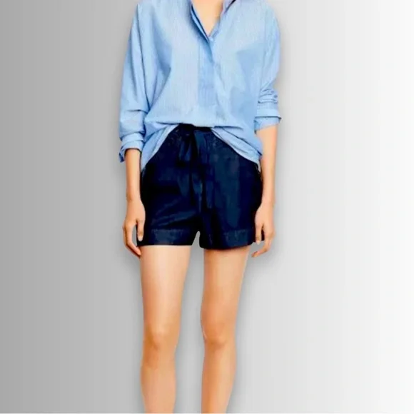 Vince Linen Blend Slouchy Utility Drawstring Shorts, Pockets, Size Small NWT - Picture 1 of 11